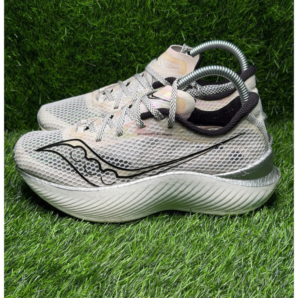 Saucony Endorphin Pro 3 Womens Running Shoes White Silver S10755-11 Size 7.5